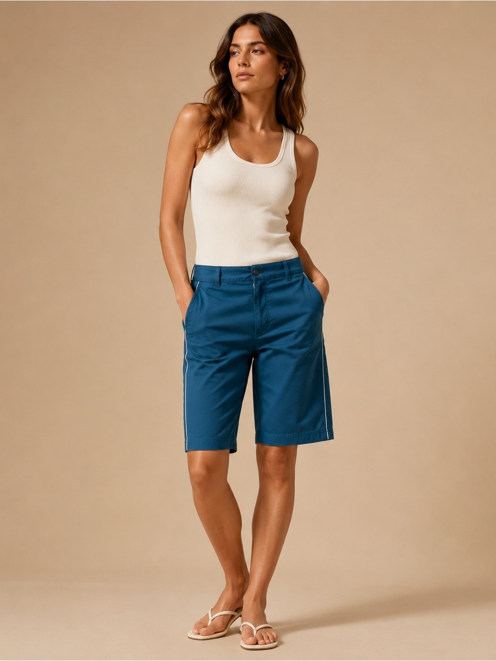 Lost Teal Blue Women's Bermuda Shorts
